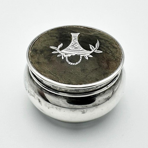 Antique circular pique pill - antique,