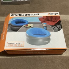 Vango Inflatable Flocked Round Donut Chair - Blue