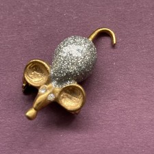 1960’s Gold Tone Metal Mouse