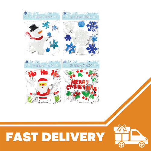 Christmas window gel stickers - christmas,