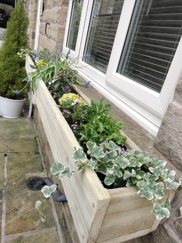 Wooden wall garden planter - wall,