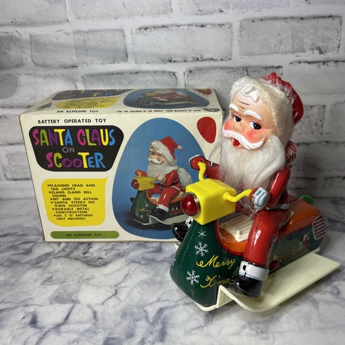 Santa claus scooter vintage - on,