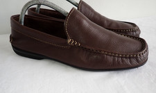 Mr Cat Casual Comfort Slip On Loafer / Moccasin Brown Leather Shoes UK 8