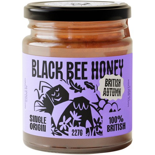 Black bee honey pure british - black,