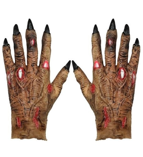 Adult zombie gloves latex - adult,
