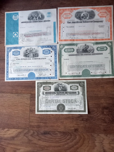 Share certificates - ,