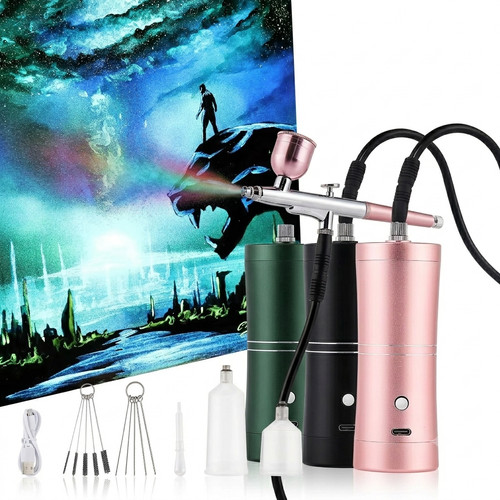 Cordless airbrush kit - cordless, portable
