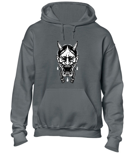 Black oni hoody hoodie - oni,