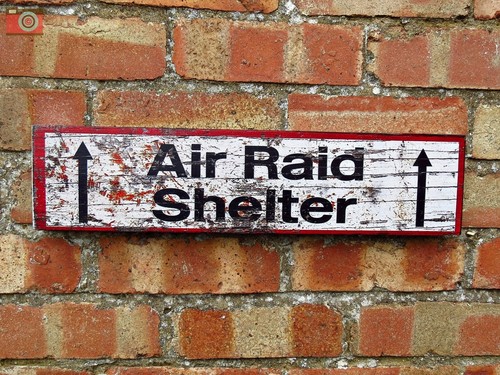 Vintage look air raid shelter - vintage,