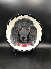 Dogs By Nina 12" Large Serving Centerpiece Bowl Black Standard Poodle