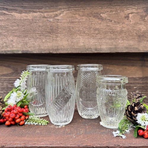 Vintage glass food jars - glass,
