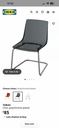 Ikea tobias grey dining - grey,