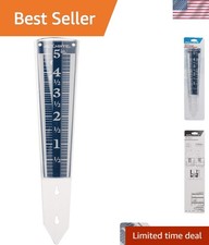 Weather-Resistant 5-Inch Rain Gauge with Magnified Numerals for Easy Viewing