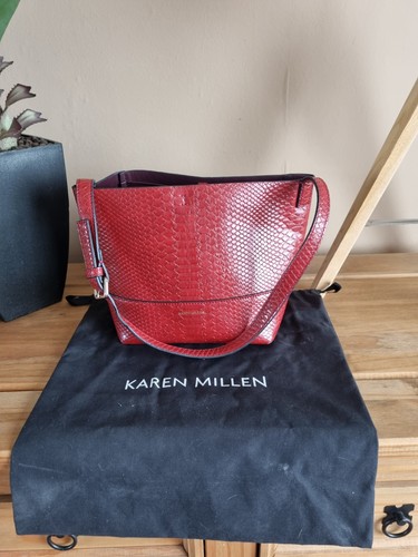 Karen millen faux leather - millen, red