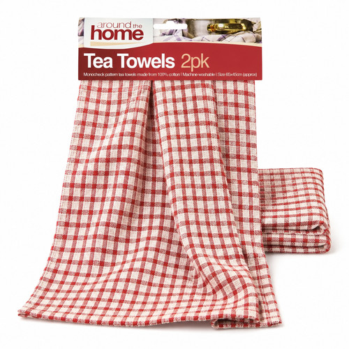 Pack cotton monocheck tea - cotton,
