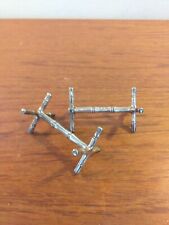 Small Pair Of Silver Plated Cutlery Stands/Knife Rests, Bamboo Design 