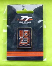 2023 TT Isle of Man IOM OFFICIAL Motorcycle bike racing enamel badge pin lapel