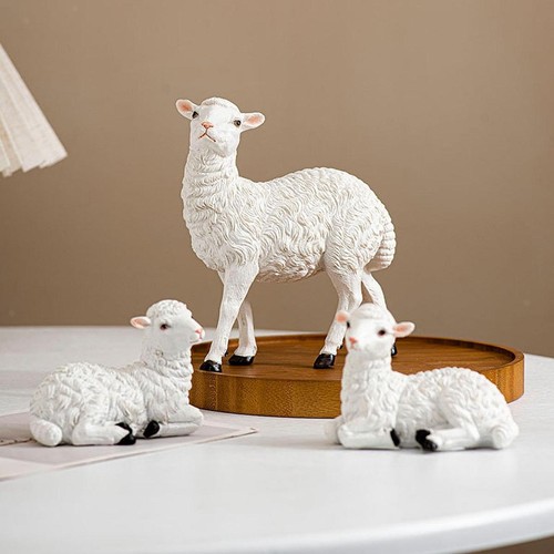 3pcs miniature sheep statue - miniature,