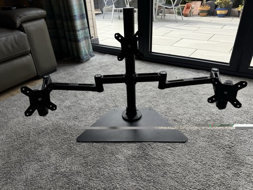 Triple monitor stand desk - stand,