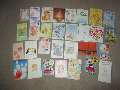 Job lot vintage greeting - vintage,