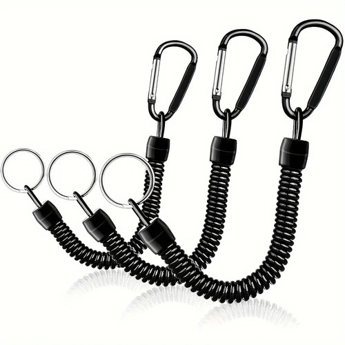 3pcs retractable coil keychain - 3pcs,