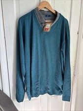 Cotton Trade Mock Shirt Jumper