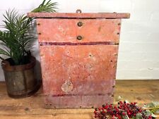 Antique 19th Century Coachman's Horse Drawn Wagon Cart Tool Storage Trunk Chest
