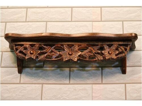 Wall bracket wooden shelf - wall,