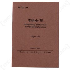 Reproduction WW2 German P38 Walther Pistol Manual