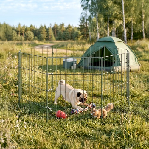 Pawhut panel pet pen - pet, pen,