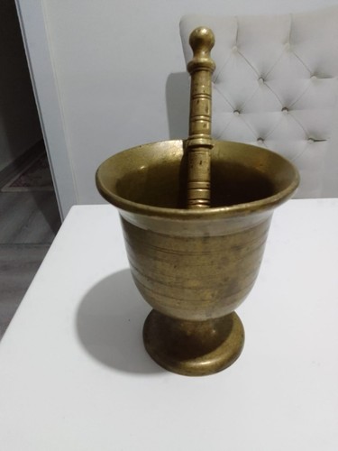 Heavy brass mortar - mortar, pestle