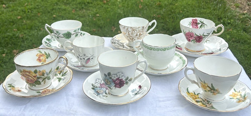 Lot vintage fine bone - 8,