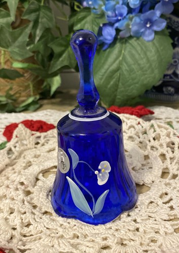 Fenton hand painted cobalt - hand,