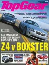 UK BBC Top Gear Magazine: Issue #114, BMW Z4, Porsche Boxster, Ford, March 2003