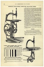 1895 PAPER AD Barnes' Combined Saw Sawing Machine Rip Victor Scroll Pedal Power 