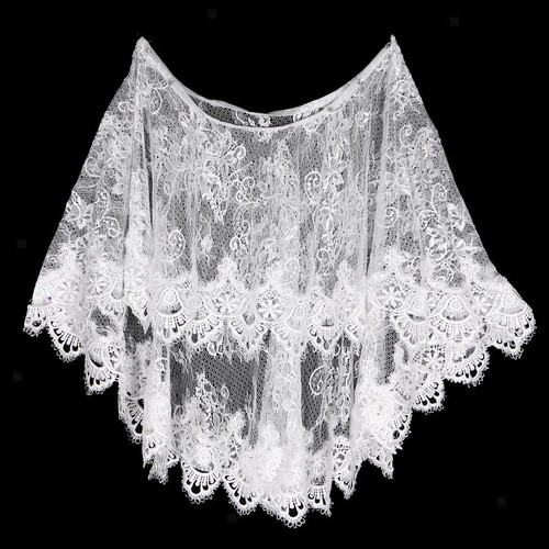 White bridal shawl wedding - white,