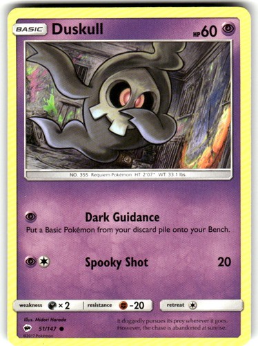 Duskull 147 lightly played - lightly,