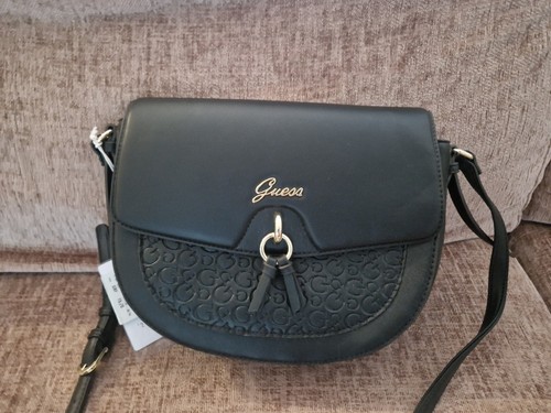 Guess black satchel bag - black,