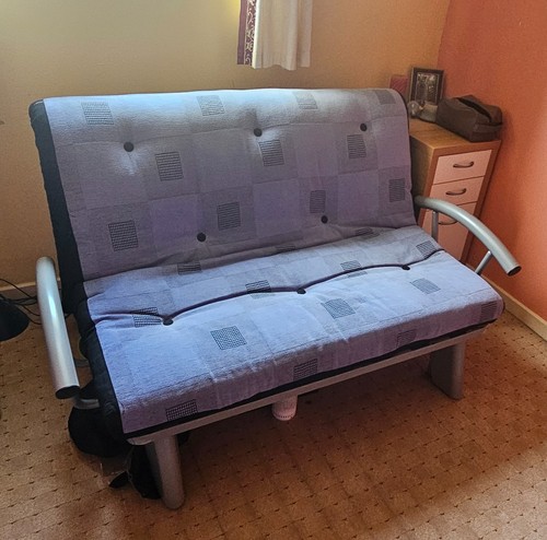 Metal framed double - futon, sofa