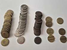 59 vintage fruit machine tokens Eurocoin Paymaster MHG amusement slots coins