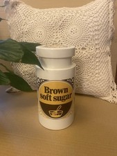Vintage/Retro Lord Nelson Pottery Brown Soft Sugar Ceramic Storage Jar 70’s