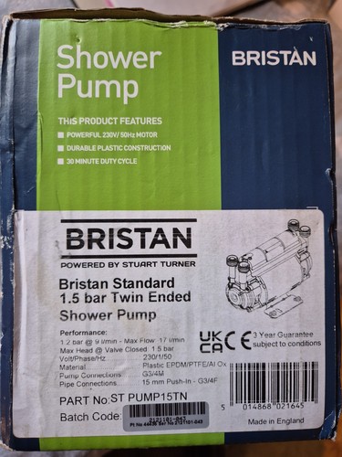 Bristan standard bar twin - standard, 1.5