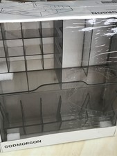 Ikea Godmorgon Box Organiser Smoked 32x28x10cm Make-up Storage NEW