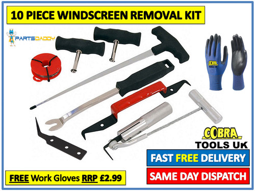 10pc windscreen glass removal - windscreen,