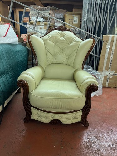 Italian leather armchair - italian,