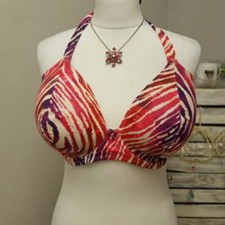 MISS MANDALAY BOUDOIR BEACH ZEBRA BIKINI TOP  (AA-68)