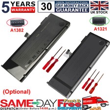 For MacBook Pro 15" A1286 Early 2011, Mid 2009 2010 2012 Battery A1382 A1321 UK