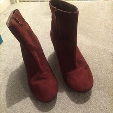 Plum Ankle Boots Size 6p