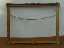 Vintage 1950s Gold Swept Picture Frame-Fits picture 16 x 12 inches-Wear & Damage