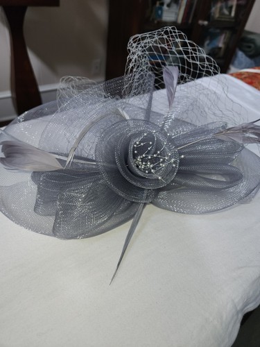 Women fascinator hat feather - fascinator,
